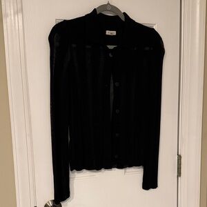 Pilcro Black Sheer Cardigan